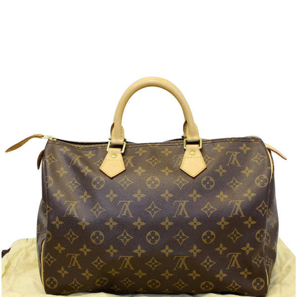 Louis Vuitton Speedy 35 - Lv Monogram Canvas Satchel Bag - front view