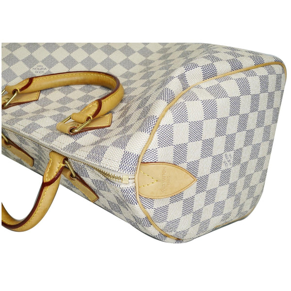 used Louis Vuitton Speedy 30 Damier Azur Satchel Bag White