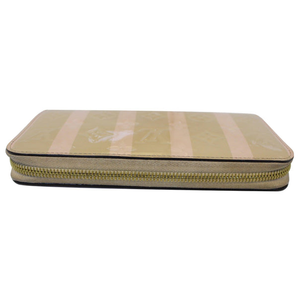 Louis Vuitton Vernis Rayures Wallet Zippy Dune leather