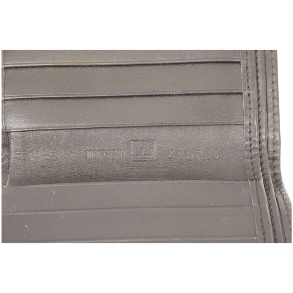 Moschino Vintage Foldover Wallet Black - pockets