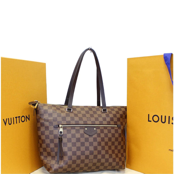 LOUIS VUITTON Iena MM Damier Ebene Shoulder Bag Brown-US