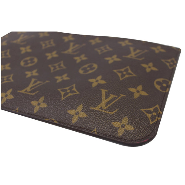 LOUIS VUITTON Pochette Wristlet Pouch Monogram Canvas Neverfull Fuchsia-US
