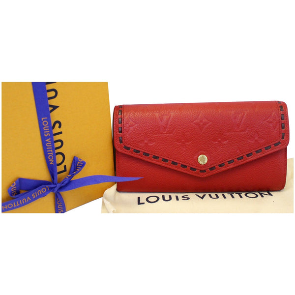LOUIS VUITTON Scarlet Monogram Empreinte Wallet Red