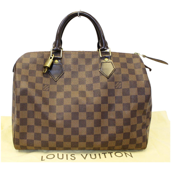 LOUIS VUITTON Speedy 30 Damier Ebene Satchel Handbag-US