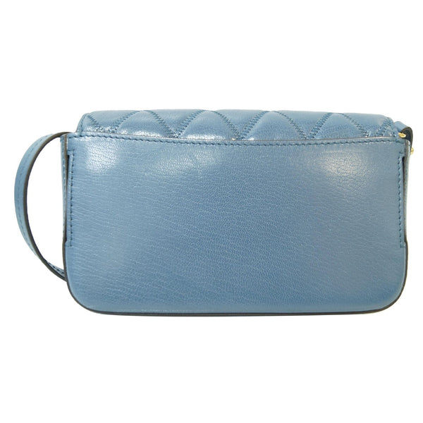 GIVENCHY GV3 Mini Quilted Leather Crossbody Bag Teal Blue