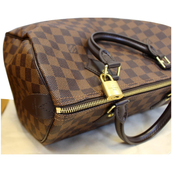 LOUIS VUITTON Speedy 30 Damier Ebene Satchel Bag Brown