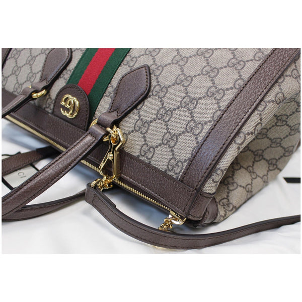 GUCCI Ophidia Medium GG Supreme Tote Shoulder Bag Beige 524537