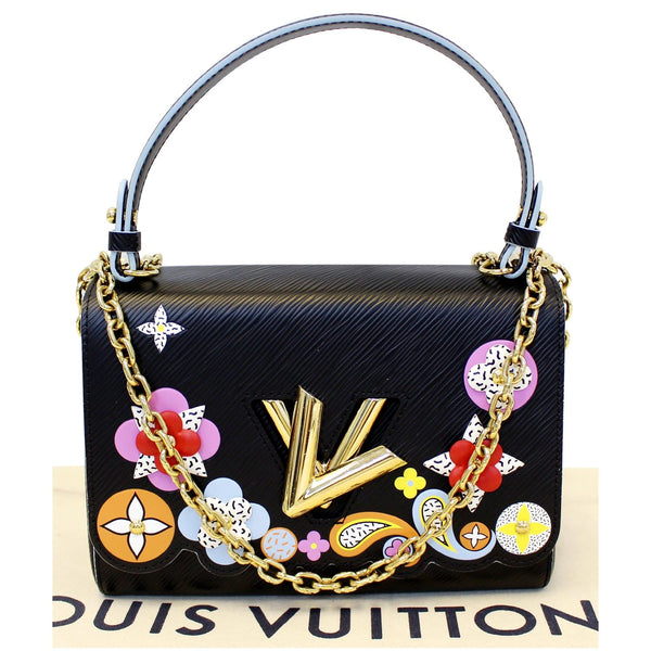 LOUIS VUITTON Flower Twist MM Epi Leather Shoulder Bag Black-US