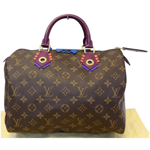 LV Totem Speedy 30 Monogram Canvas Satchel Bag - Front view