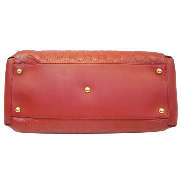 GUCCI Guccissima Leather Top Handle Bag Red 453704