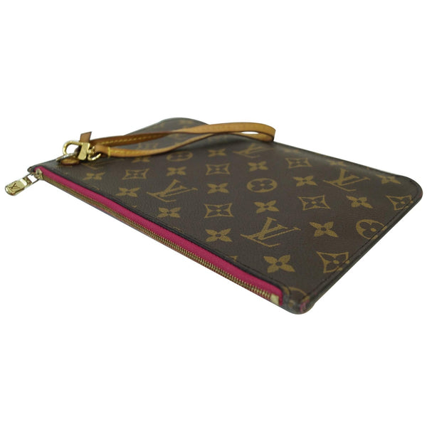 Louis Vuitton Pochette Wristlet Pouch Monogram Canvas Neverfull Mm Brown