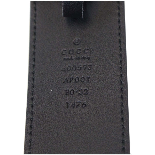 GUCCI Double G Buckle Black Leather Belt Size 39 Black-US