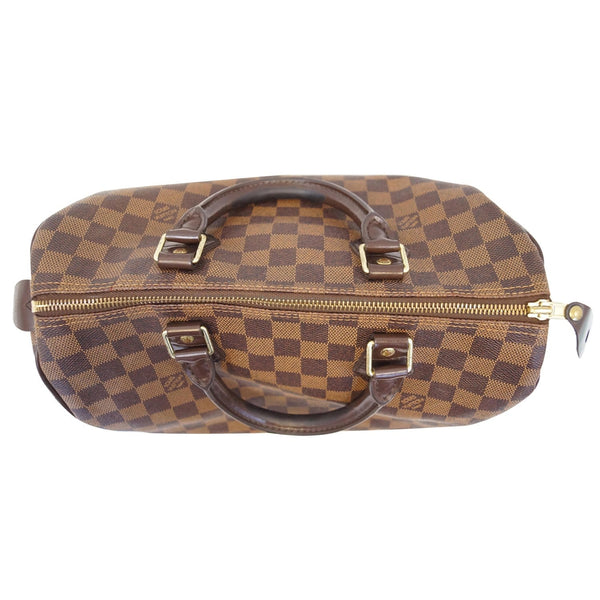 Louis Vuitton Speedy 30 Damier Ebene Satchel Bag Brown