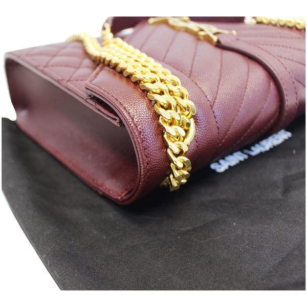YVES Saint Laurent Envelope Medium Chain Shoulder Bag Burgundy-US