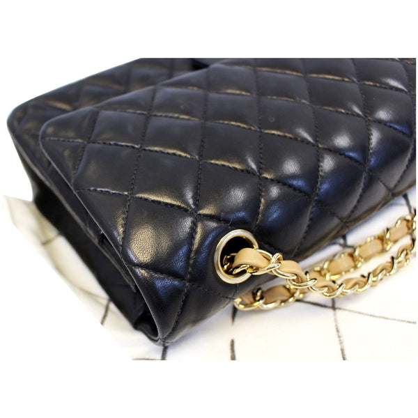 CHANEL Classic Jumbo Quilted Lambskin Leather Double Flap Shoulder Bag-US