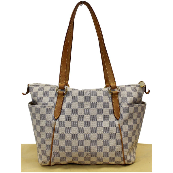 LOUIS VUITTON Totally PM Damier Azur Shoulder Bag White