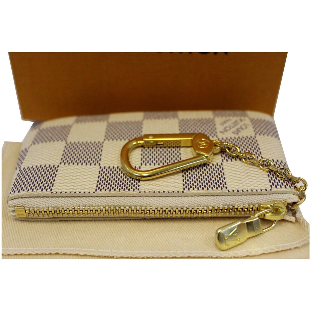 Louis Vuitton Damier Azur Key Pouch N62659 White Cloth ref.847928