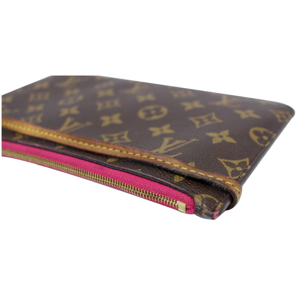 LOUIS VUITTON Pochette Wristlet Pouch Monogram Canvas Neverfull MM/GM Brown