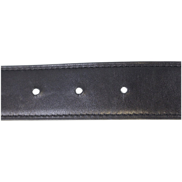 HERMES Buckle H Reversible Belt Black Size 43