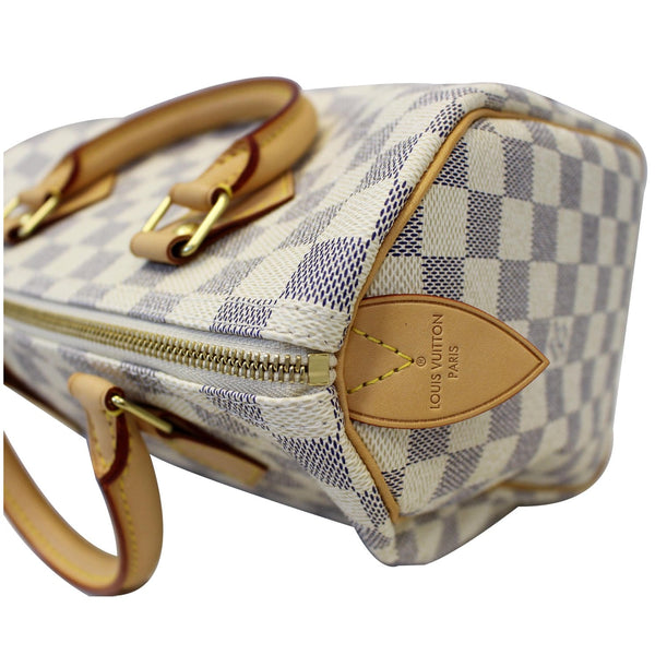LOUIS VUITTON Speedy 25 Damier Azur Satchel Bag White