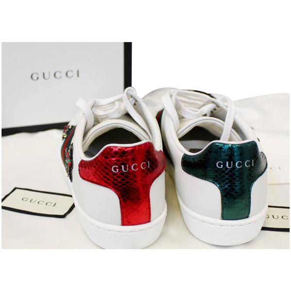 GUCCI Ace Embroidered Arrow Logo Sneakers Size US 7.5