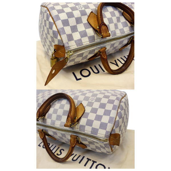 LOUIS VUITTON Speedy 30 Damier Azur Satchel Handbag