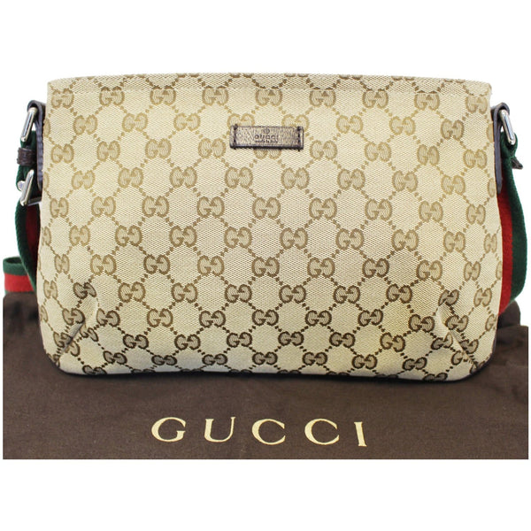 GUCCI GG Canvas Web Shoulder Crossbody Bag Beige 189749-US