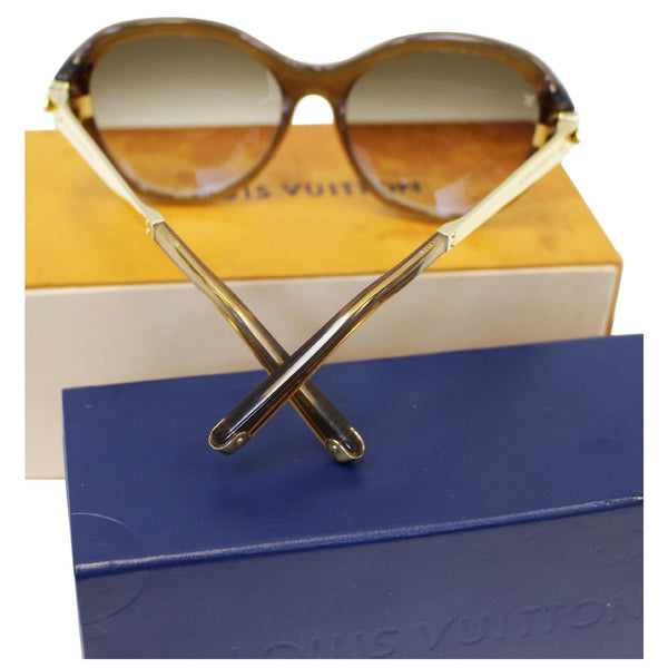 LOUIS VUITTON Petit Soupcon Cat Eye Sunglasses Brown/Gold Z0487W-US