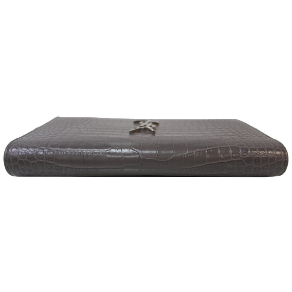 YVES SAINT LAURENT Kate Small Crocodile Leather Crossbody Bag Grey - Last Call