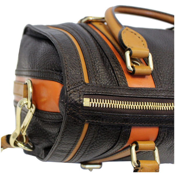 Burberry Alchester Bowling Leather Satchel Shoulder Bag Black