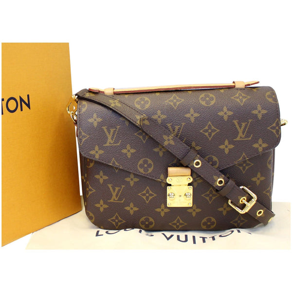 LOUIS VUITTON Metis Pochette Monogram Canvas Crossbody Bag Brown