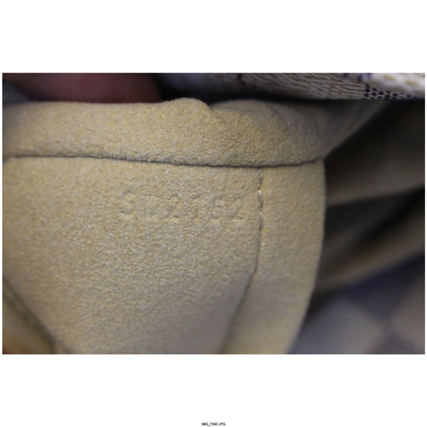 LOUIS VUITTON Artsy MM Damier Azur Shoulder Bag White