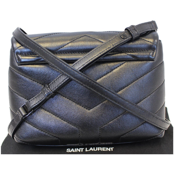 YVES SAINT LAURENT Matelasse Loulou Monogram Calfskin Shoulder Bag Black