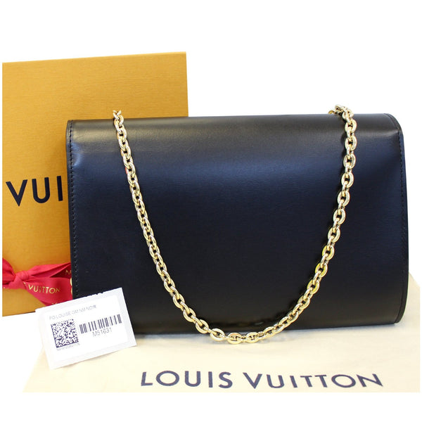 LOUIS VUITTON Chain Louise GM Noir Leather Shoulder Crossbody Bag-US
