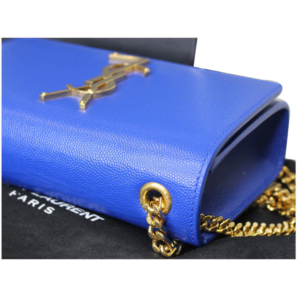 YVES SAINT LAURENT Kate Small Grain De Poudre Crossbody Bag Blue
