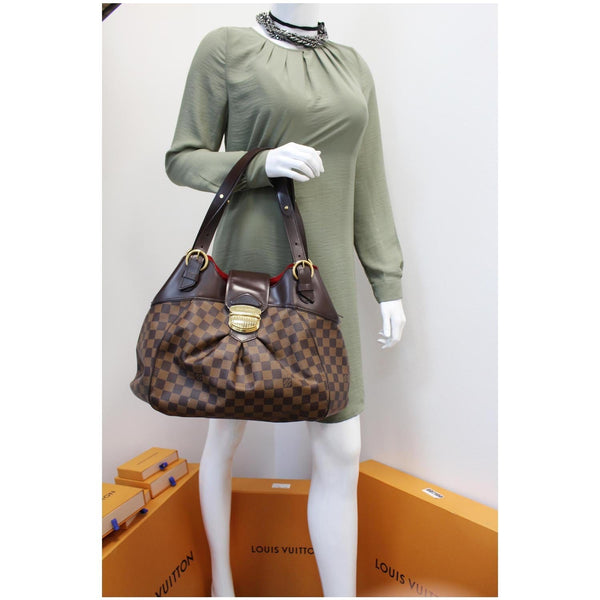 decent look Lv Sistina GM Damier Ebene shoulder bag