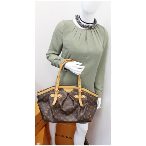 LOUIS VUITTON Tivoli GM Monogram Canvas Shoulder Bag Brown