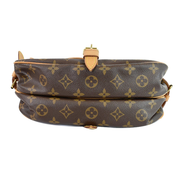 LV Saumur 30 Monogram Canvas Shoulder Bag bottom view