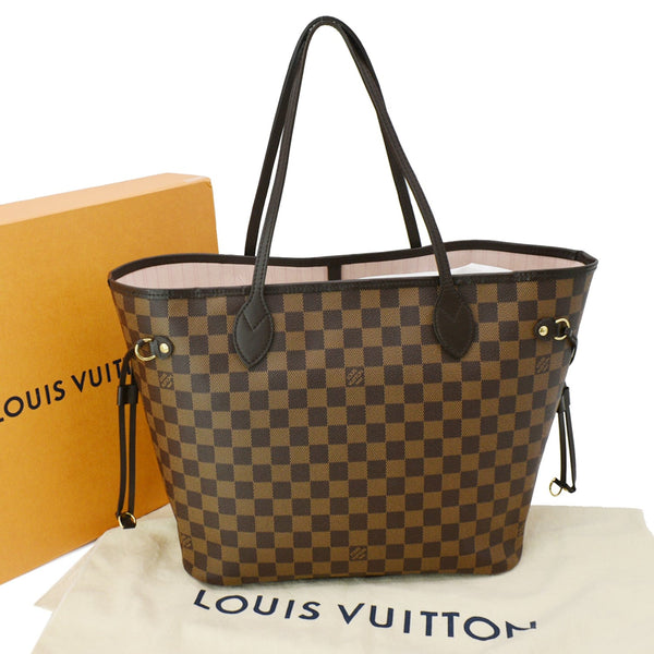 LOUIS VUITTON Neverfull MM Damier Ebene Tote Bag Brown - Hot Deals