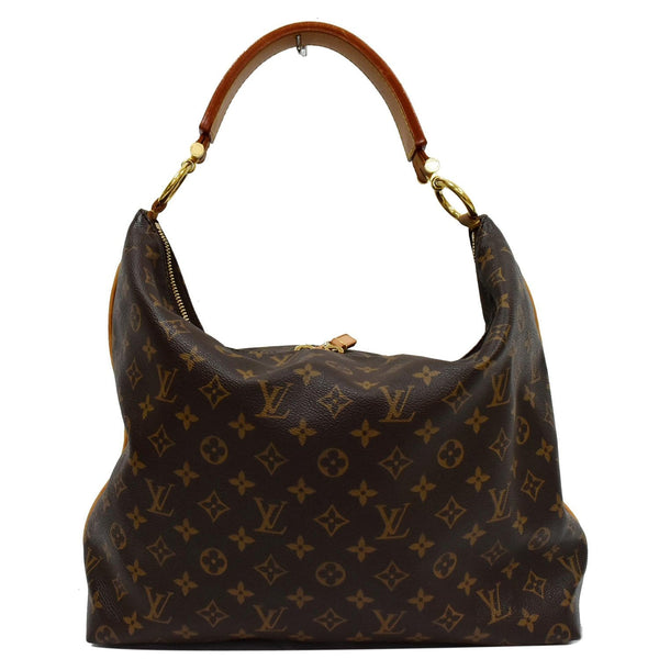 LOUIS VUITTON Sully MM Monogram Canvas Shoulder Bag Brown