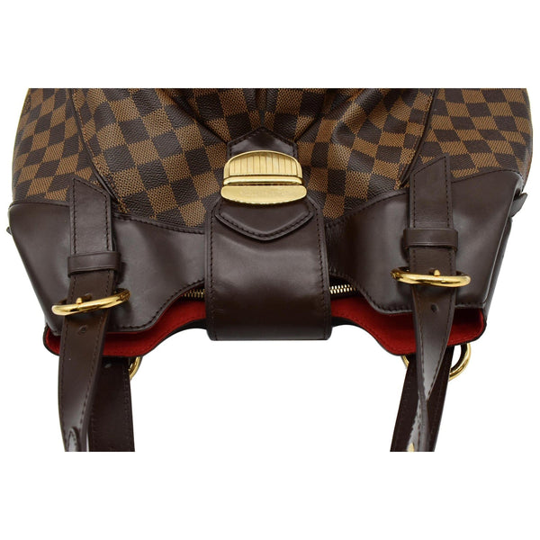 LOUIS VUITTON Sistina GM Damier Ebene Shoulder Bag Brown