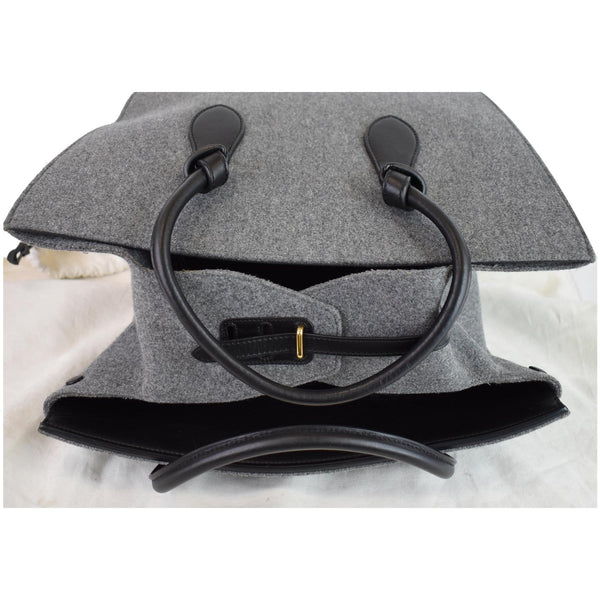 CELINE Tie Knot Felt Calfskin Tote Bag Grey/Black