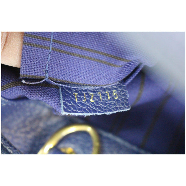 LOUIS VUITTON Montaigne GM Empreinte Leather Tote Bag Blue