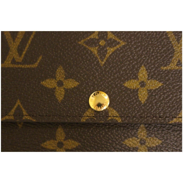Louis Vuitton Sarah NM Monogram Canvas Wallet close button