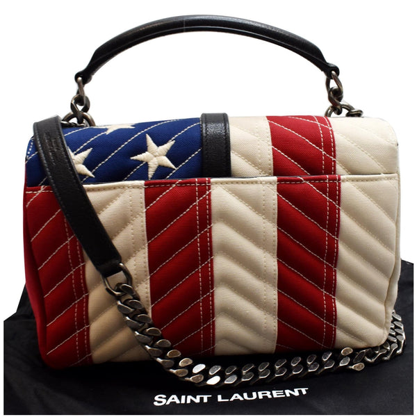 YVES SAINT LAURENT Medium American Flag College Flap Bag Multicolor