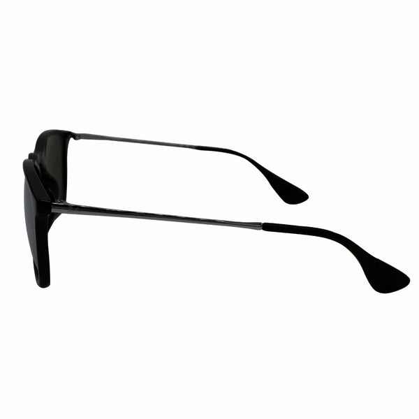 RAY-BAN RB4187F-601/30 Chris Gloss Black Sunglasses Silver Mirrored Lens
