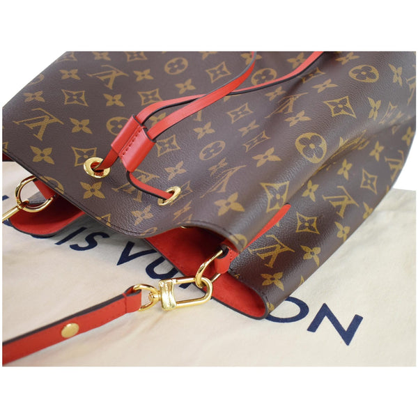 LOUIS VUITTON Neonoe Monogram Canvas Crossbody Bag Coquelicot