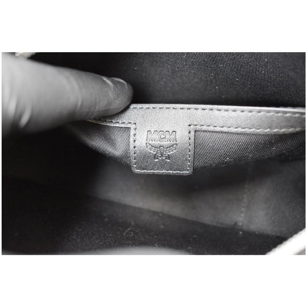 MCM Visetos Camera Monogram Leather Crossbody Bag Black