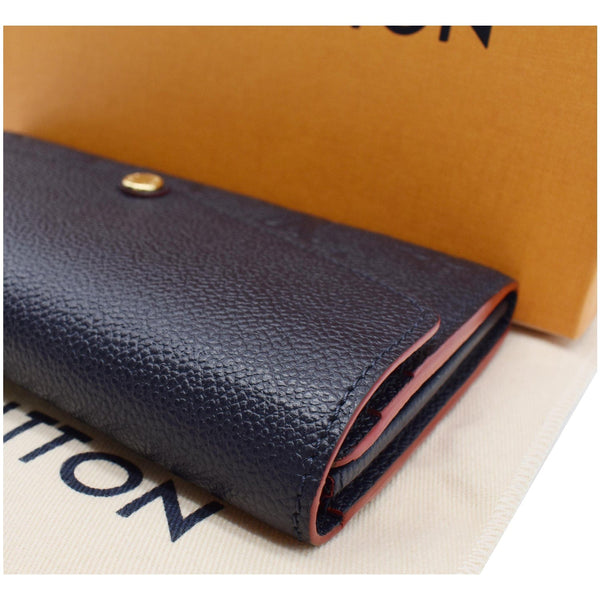 LOUIS VUITTON Sarah Monogram Empreinte Leather Wallet Blue