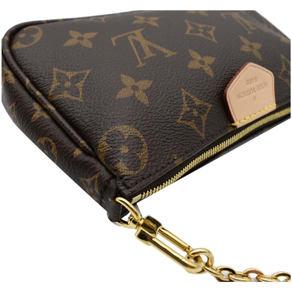 LOUIS VUITTON  Mini Pochette Monogram Canvas Accessoires Pouch Brown
